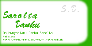 sarolta danku business card